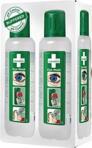 Bestpreis Augenspülflasche 2 x 0,5l DIN EN15154-4 CEDERROTH