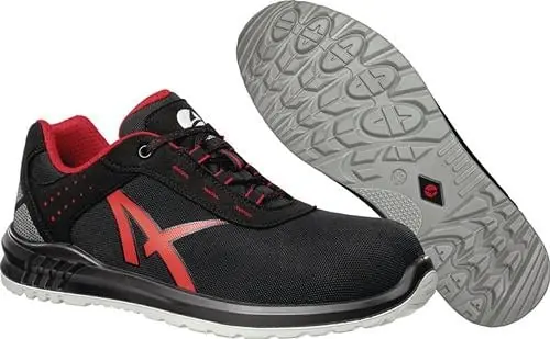 Billig Sicherheitsschuh GRID LOW Gr.46 W.11 schwarz/rot S3 SRC EN ISO 20345:2011