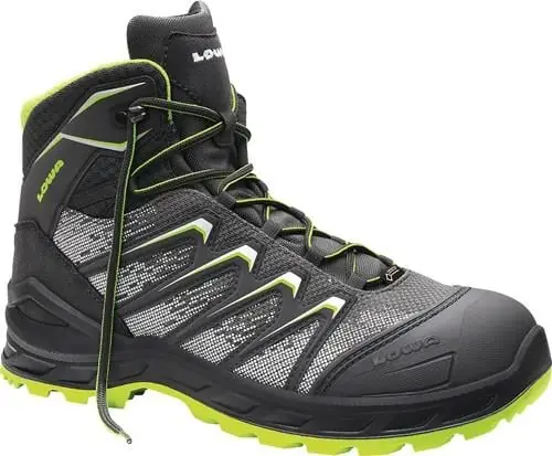 Neue Ware ELTEN Sicherheitsstiefel Larrox Work GTX grey Mid Größe 44 grau / grün - 5464-44
