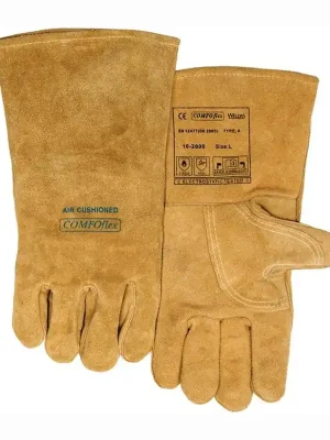 Markenware Weldas Schweißerhandschuhe Bucktan EN 388 EN 12477 EN 1149-2 gelb Gr. L (9) - 10-2000-L