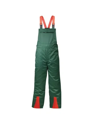 Schnäppchen FELDTMANN Schnittschutzlatzhose FICHTE grün / rot Gr. 60 - 22772-60