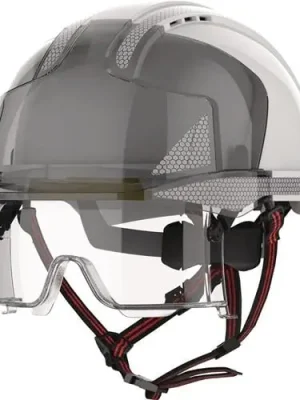 Industriekletterhelm EVO® VISTAlens® Dualswitch™ weiß/rauch ABS Sichere Zahlung