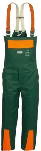Echt Schnittschutzlatzhose KONIFERE Gr.60 grün/orange WATEX