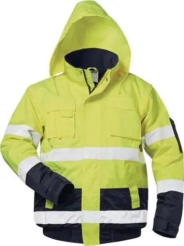 Warnschutz-Pilotjacke HASSO Gr.L fluoresz.gelb/marine SAFESTYLE Direktkauf
