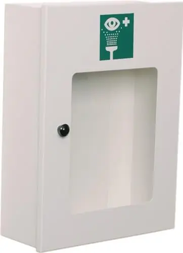 Augenspülschrank leer Stahlblech,weiß pulv.m.Sichtfenster B-SAFETY Wochenendangebot