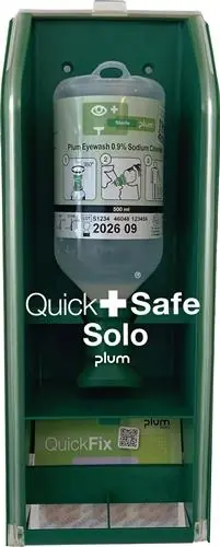 Augenspülstation QuickSafe Solo 0,5l+Pflasterrefill B140mm Sofort Bestellen