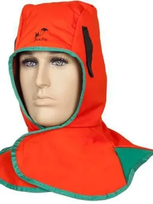 Schweißerhaube m.Klettverschluss orange EN ISO 11611:2015 Kl.1/A1+A2 WELDAS Sofort Bestellen
