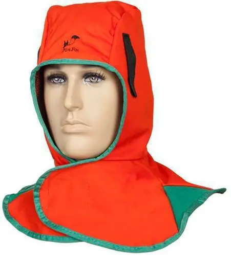 Schweißerhaube m.Klettverschluss orange EN ISO 11611:2015 Kl.1/A1+A2 WELDAS Sofort Bestellen