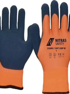 Neu Im Sortiment Kälteschutzhandschuh SOFT GRIP W Gr.11 orange/dunkelblau EN 388,EN 511 PSA II