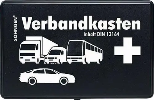KFZ Verbandkasten B260xH160xT80ca.mm schwarz SÖHNGEN Direktkauf