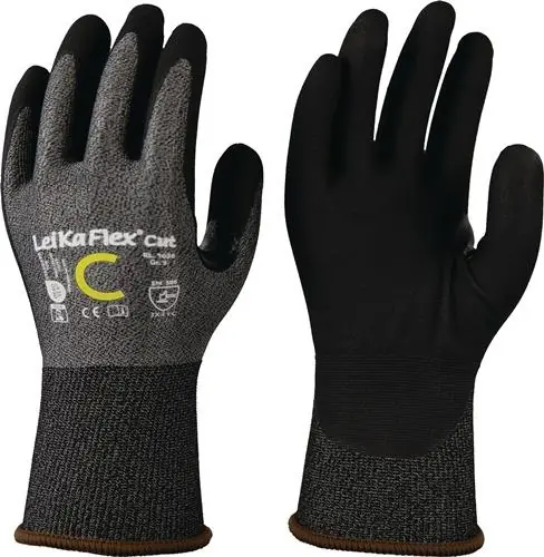 Schnittschutzhandschuhe LeiKaFlex® CUT RL 1636 Gr.8 grau/schwarz EN 388 PSA II Preisknaller