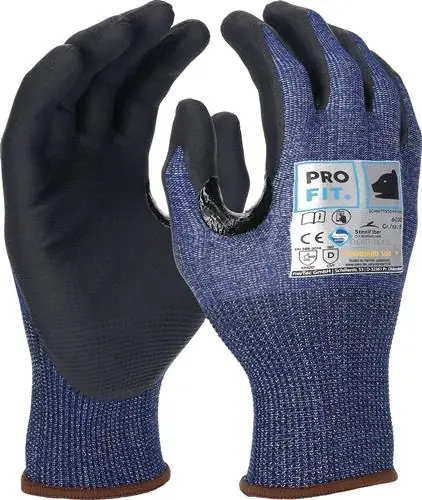 Schnittschutzhandschuhe Schnittstop Pro Gr.9 blau/schwarz EN 388 PSA II PRO FIT Kostenfreie Lieferung