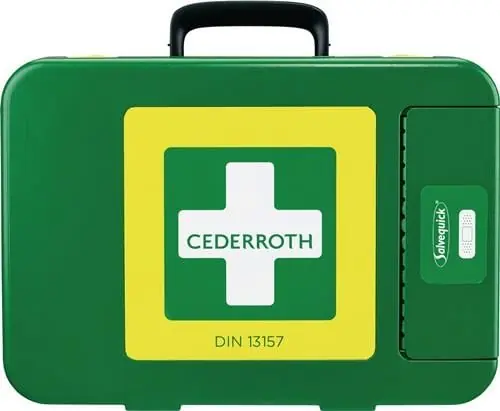 Erste Hilfe Koffer First-Aid-Kits B300xH420xT118ca.mm grün CEDERROTH Zertifiziert