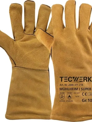 Neuheit Schweißerhandschuhe Mühlheim I Super Gr.10 gelb EN 388/407/12477 6PA TW