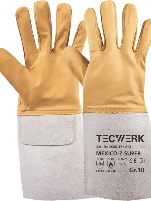 Schweißerhandschuhe Mexico Z Super Gr.11 gelb/grau EN 388/407/12477 10PA TW Jetzt Bestellen