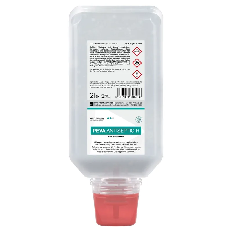 Begrenztes Angebot Paul Voormann Peva Antiseptic H - Flüssiger Handreiniger zur hygienischen Händewaschung, 2 l Softflasche - 094125