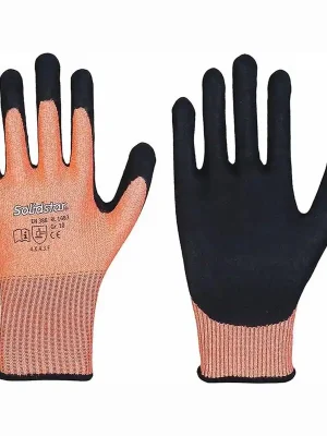Günstig LEIPOLD Schnittschutzhandschuhe Solidstar 1683 orange / schwarz Gr. 9 - 1683-2