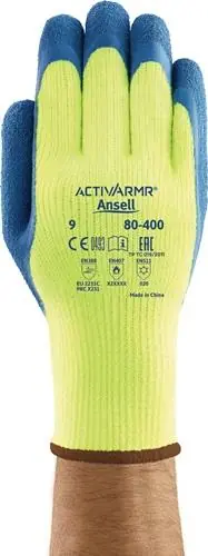 ANSELL Kälteschutzhandschuhe ActivArmr 80-400 Gr.10 gelb / blau EN 388 EN 511 EN 407 - 80-400-10 Kostenloser Rückversand