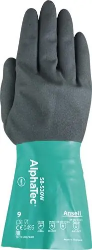ANSELL Chemiehandschuh AlphaTec Gr.10 grün / grau EN 388 EN 374 EN 1149 Kat.III - 58-530W-10 Jetzt Bestellen