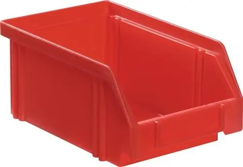 LA-KA-PE Sichtlagerkasten L 160 / 140 x B 105 x H 75 mm rot - LK4 ROT Echt