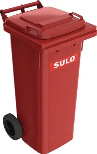 SULO Müllgroßbehälter 80l HDPE rot fahrbar,n.EN 840 - 1088439 Markenware