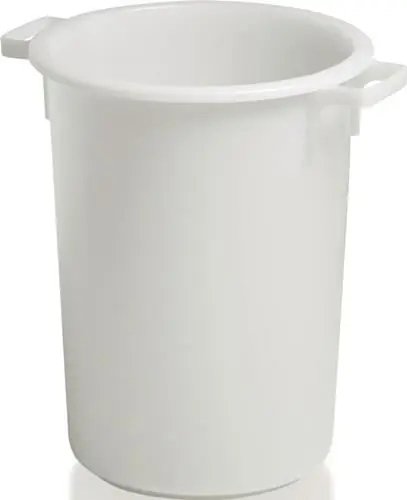 Bestpreis CRAEMER Kunststoffbehälter rd.50l HD-PE weiß D420xH540mm m.Außengriff - 81081100