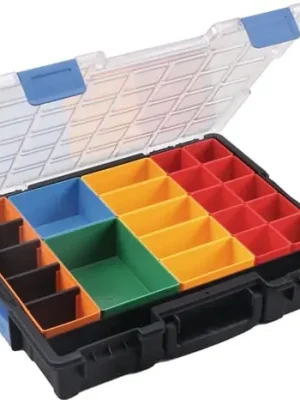 Sortimentskasten B440xT355xH76mm 23 Fächer 4 Trennstege transp.schwarz - 454210 Mega-Angebot