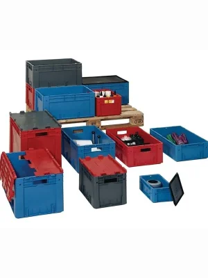 LA-KA-PE Transportstapelbehälter L600xB400xH420mm - VTK 600/420-0 BLAU Rabatt