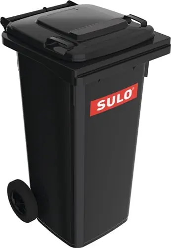 SULO Müllgroßbehälter 120l HDPE anthrazitgrau fahrbar,n.EN 840 - 1052183 Gratis Versand