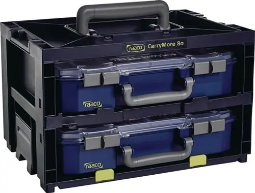 RAACO Sortimentskastentresor CarryLite 80 B386xT278xH241mm 9 je Koffer - 146418 Top-Preis