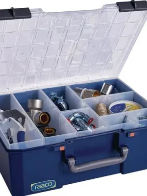 Abverkauf RAACO Sortimentskasten CarryLite 150 B413xT330xH147mm 8 Fächer blau - 147248