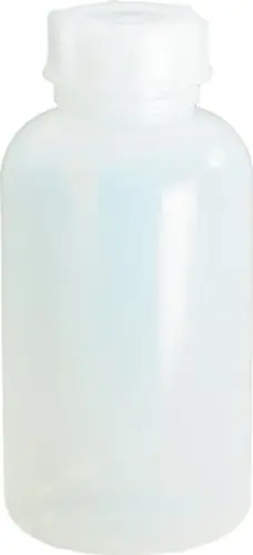 HÜNERSDORFF Weithalsflasche H 247 mm Ø 120 mm PE (LDPE) natur Einfüllöffnung-Ø 50 mm Inh. 2.000 ml - 421000 Expressversand