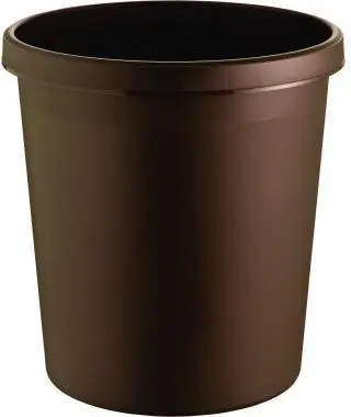 helit Papierkorb H6105875 18l rund Kunststoff braun Neue Kollektion