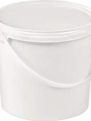 Eimer 5l PP weiß Bügelgr.u.Stülpdeckel D.225mm H.188mm Preisreduziert