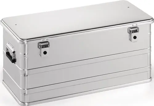 Aluminiumbox L782xB385xH367mm 91l m.Klapphebelverschlüssen m.Bohrungen - C91 Neue Ware