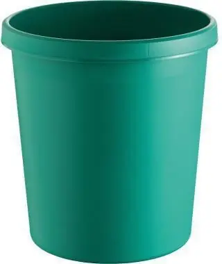 Neu helit Papierkorb H6105852 18l rund Kunststoff grün