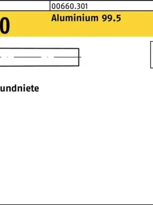 Abverkauf Halbrundniete DIN 660 4x 40 Aluminium 99.5 250 Stück