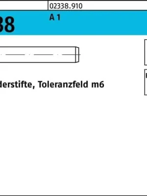 Zylinderstift ISO 2338 3 m6x 8 A 1 200 Stück Billig