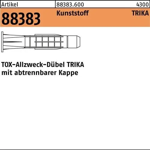 Dübel R 88383 FormTri-K 5x 32/4,0 Ku. 100 Stück TOX Meistverkauft