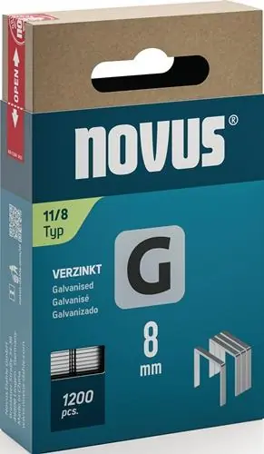 Flachdrahtklammer G Typ 11 B10,6xL8mm Draht-B.1,25mm 1200 St.NOVUS Neu Im Sortiment