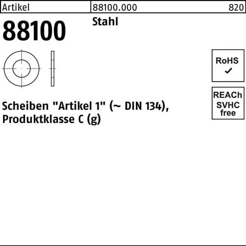 Unterlegscheibe R 88100 3,2x 8x0,5 Stahl 200 Stück Jetzt Kaufen