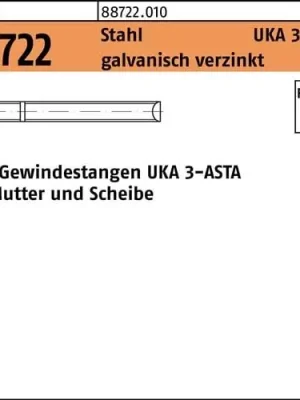 Ankerstange R 88722 ASTA M14x170 Stahl galv.verz. 10 Stück UPAT Neuheit