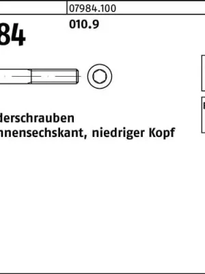 Mega-Angebot Zylinderschraube DIN 7984 Innen-6kt M8x 20 010.9 200 Stück