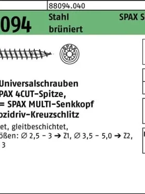 Sale Schraube R 88094 SEKO Spitze/PZ 4x70/50-Z Stahl brüniert 500St. SPAX