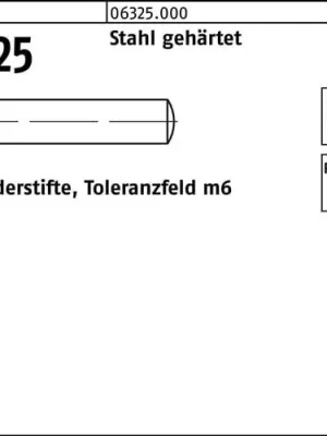Finale Aktion Zylinderstift DIN 6325 2 m6x 16 Stahl gehärtet Toleranz m6 100 Stück