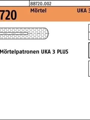 Kostenloser Versand Mörtelpatrone R 88720 f.UKA 3 PLUS M24 Polyesterharz 5 Stück UPAT
