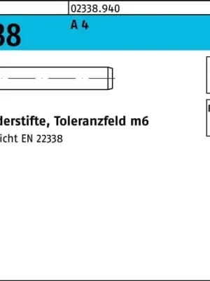 Zylinderstift ISO 2338 10 m6x 60 A 4 50 Stück Direkt Vom Hersteller