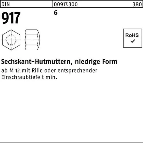 Online Kaufen Sechskanthutmutter DIN 917 niedrige Form M 30 6 10 Stück