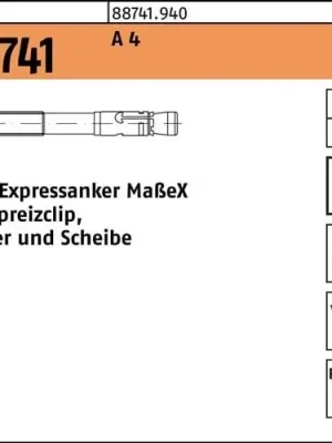 Letzte Chance Expressanker R 88741 MAX 12/10/110 A 4 20 Stück UPAT