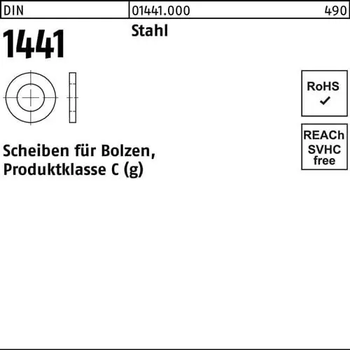 Scheibe DIN 1441 f.Bolzen 11x 20x 2,5 Stahl 500 Stück Ausverkauf